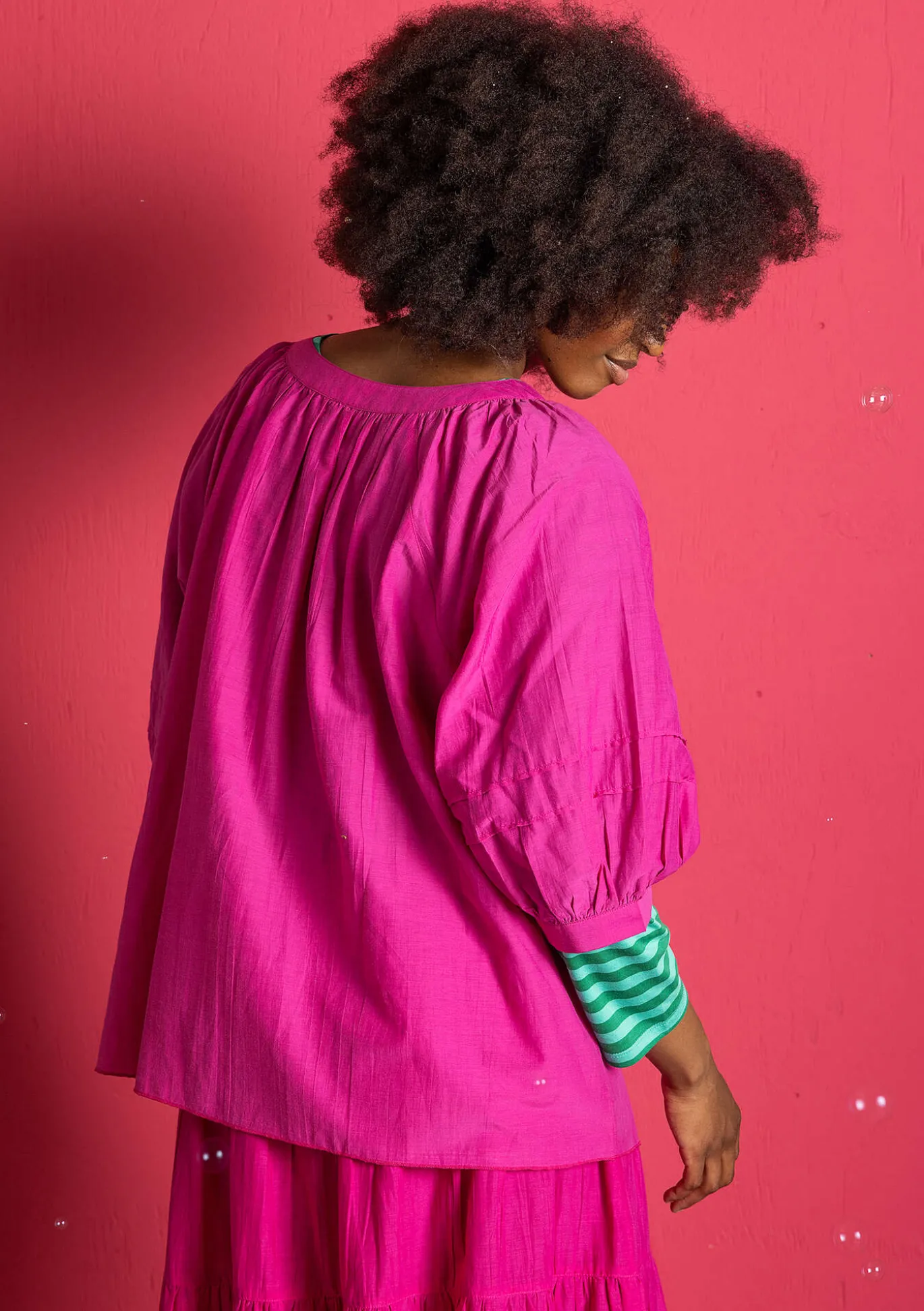 Bluse aus Baumwolle/Seide