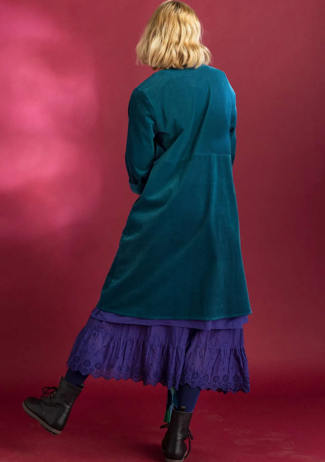 Cordkleid aus Bio-Baumwolle/Elasthan