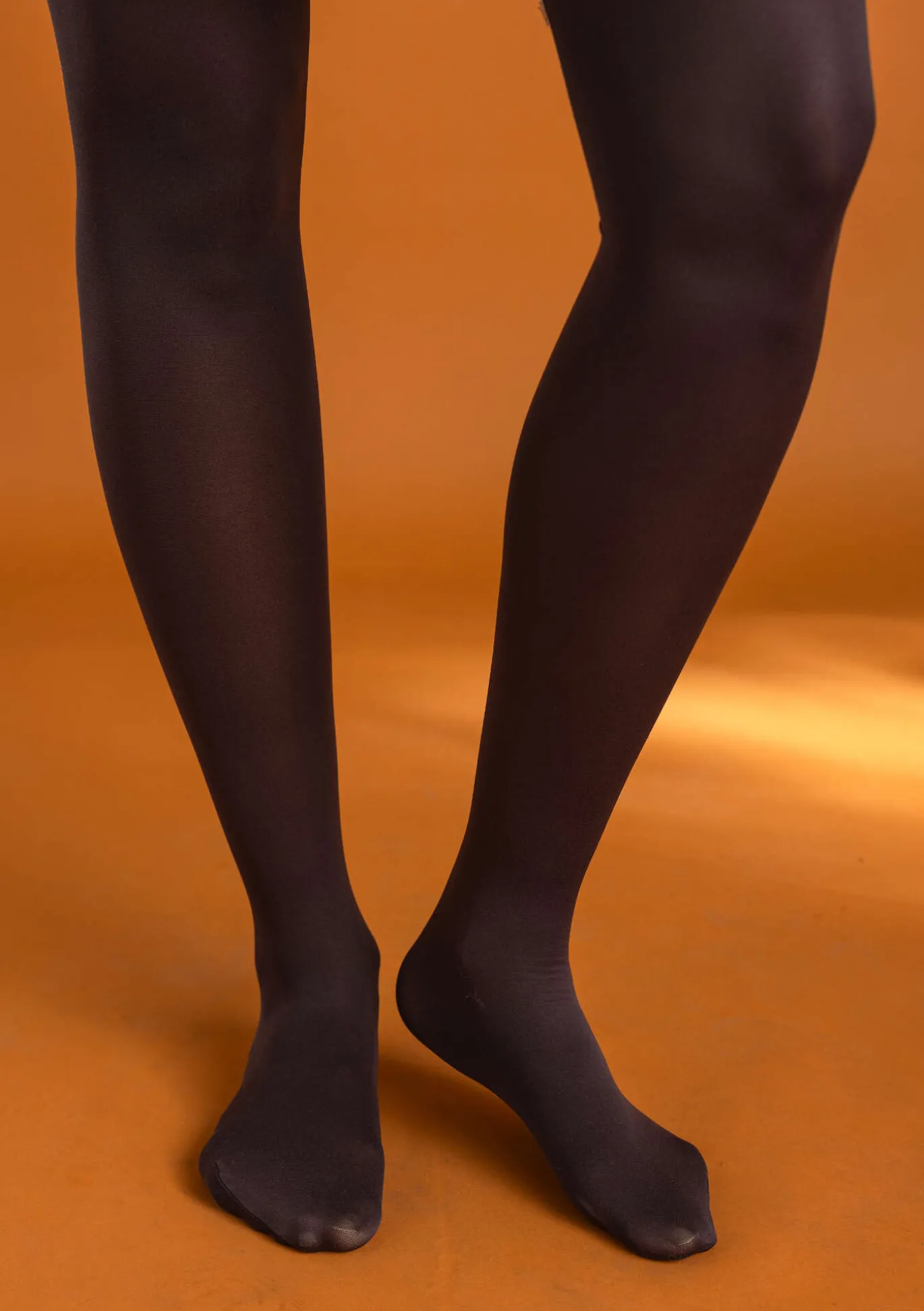 Einfarbige Strumpfhose aus Recycling-Polyamid