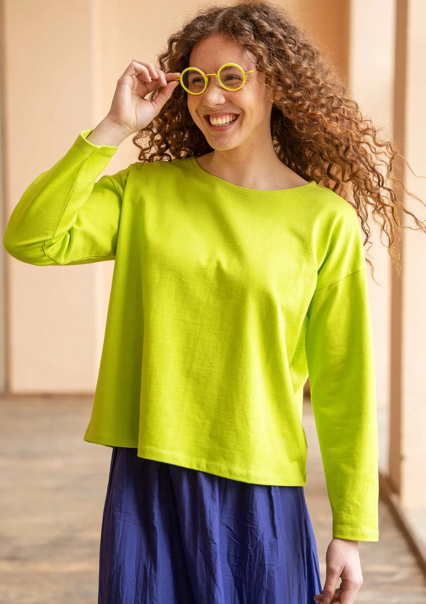 Einfarbiges Shirt aus Bio-Baumwolle