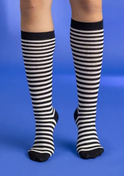 Gestreifte Kniestrümpfe aus Bio-Baumwolle