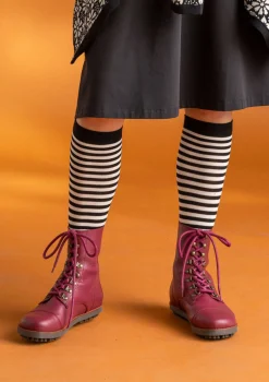 Gestreifte Kniestrümpfe aus Bio-Baumwolle