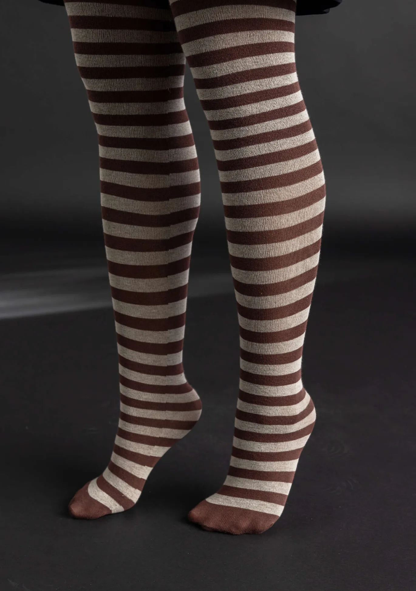 Gestreifte Strumpfhose aus Bio-Baumwolle