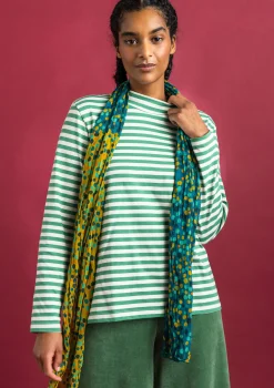 Gestreiftes Stehkragenshirt aus Bio-Baumwolle