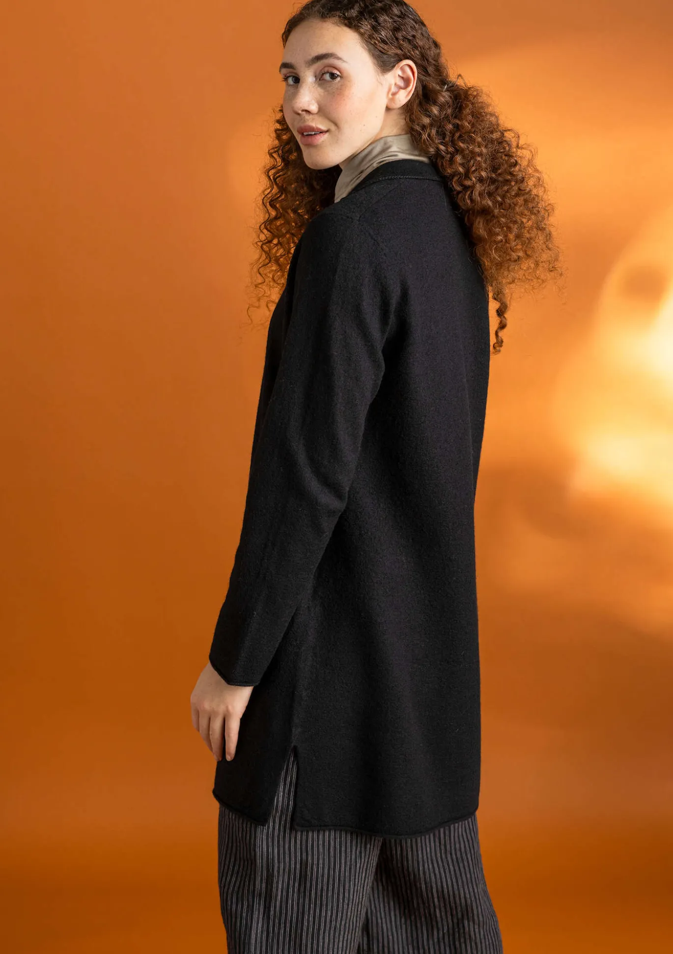 Gestrickter Blazer aus gefilzter Bio-Wolle