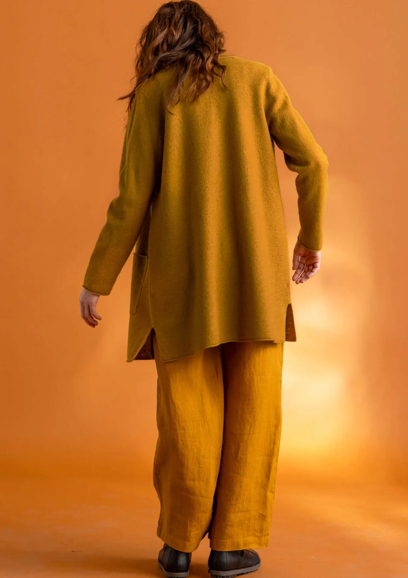 Gestrickter Blazer aus gefilzter Bio-Wolle