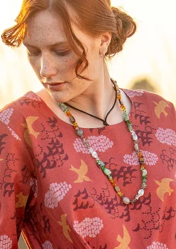 Halskette „Strandfynd“ aus Recycling-Glas/Recycling-Keramik