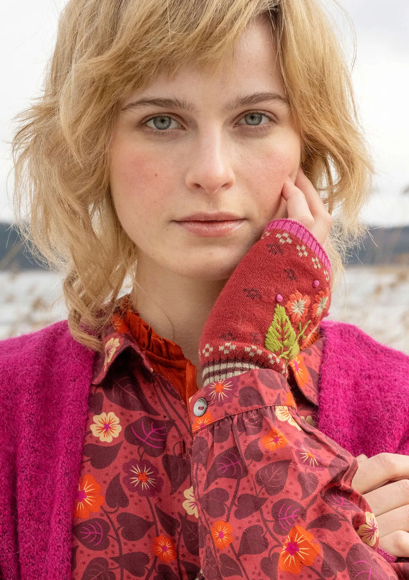 Handstulpen „Borealis“ aus Bio- und Recycling-Baumwolle/Wolle