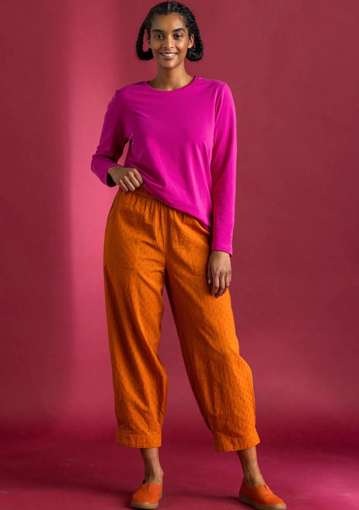 Hose aus Bio-Baumwolldobby