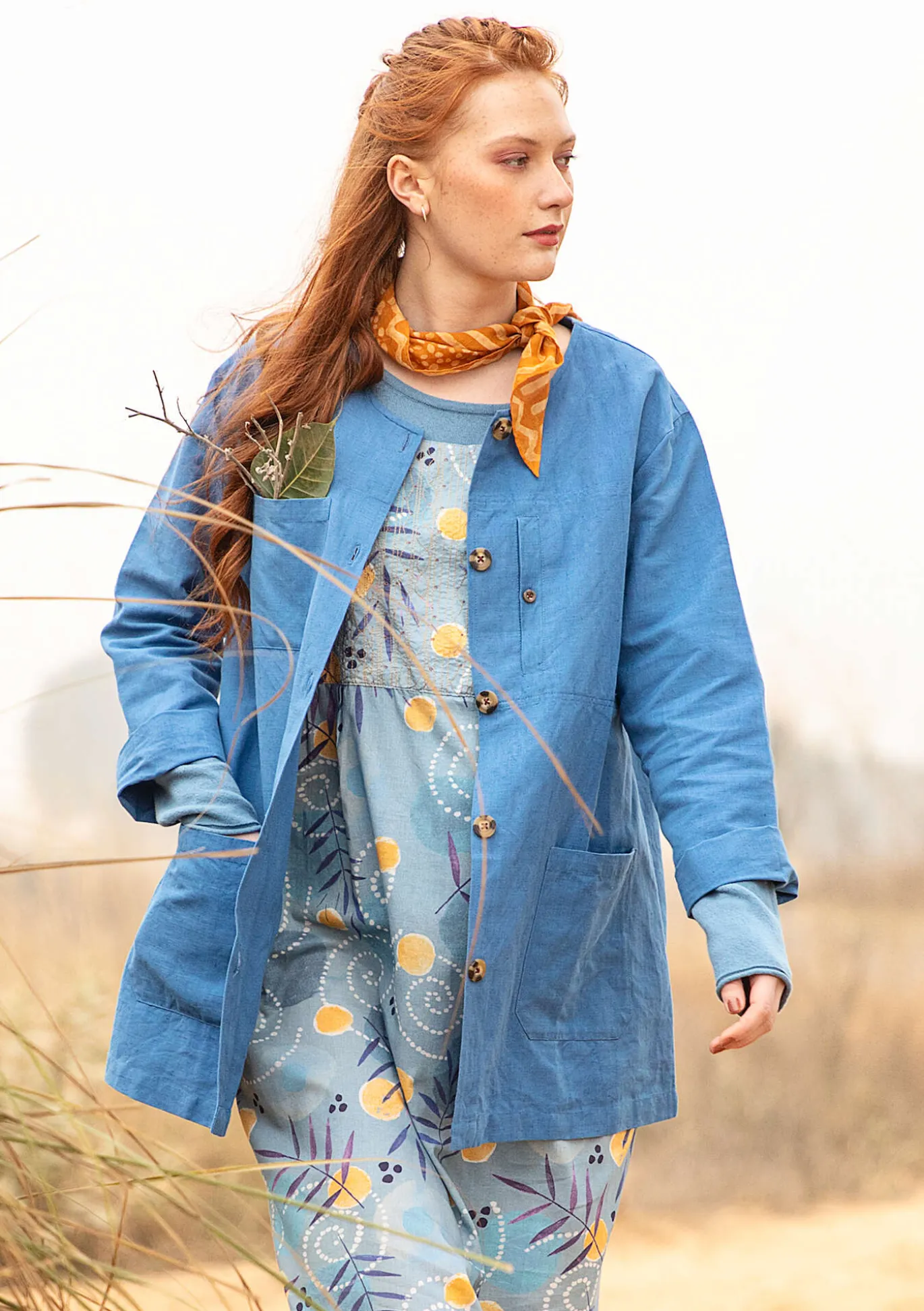 Jacke aus Leinen/Bio-Baumwolle