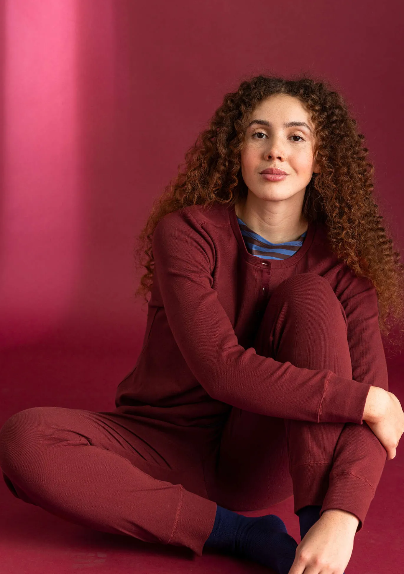 Jerseyleggings aus Bio-Baumwollripp