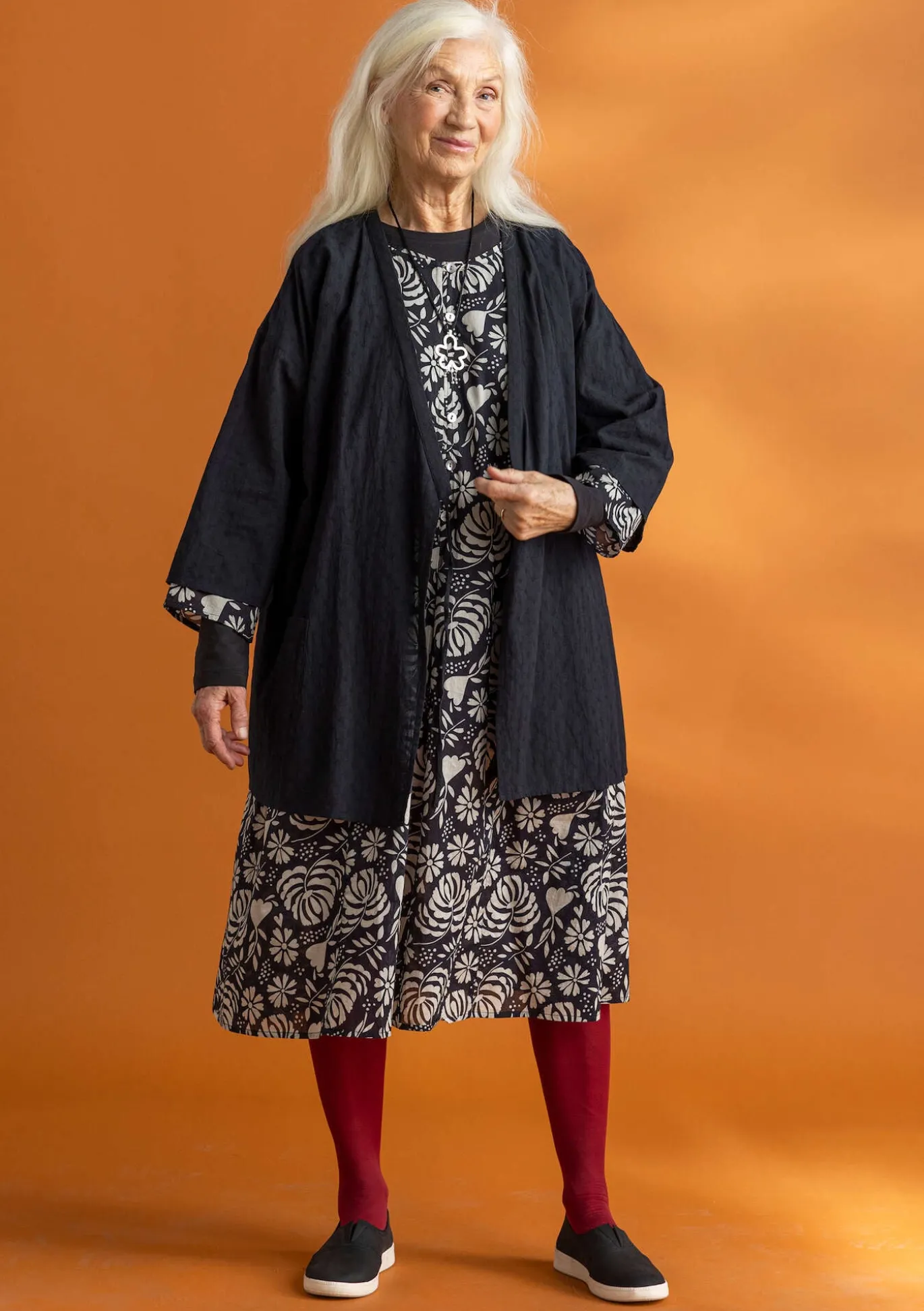 Kimono aus Bio-Baumwolldobby