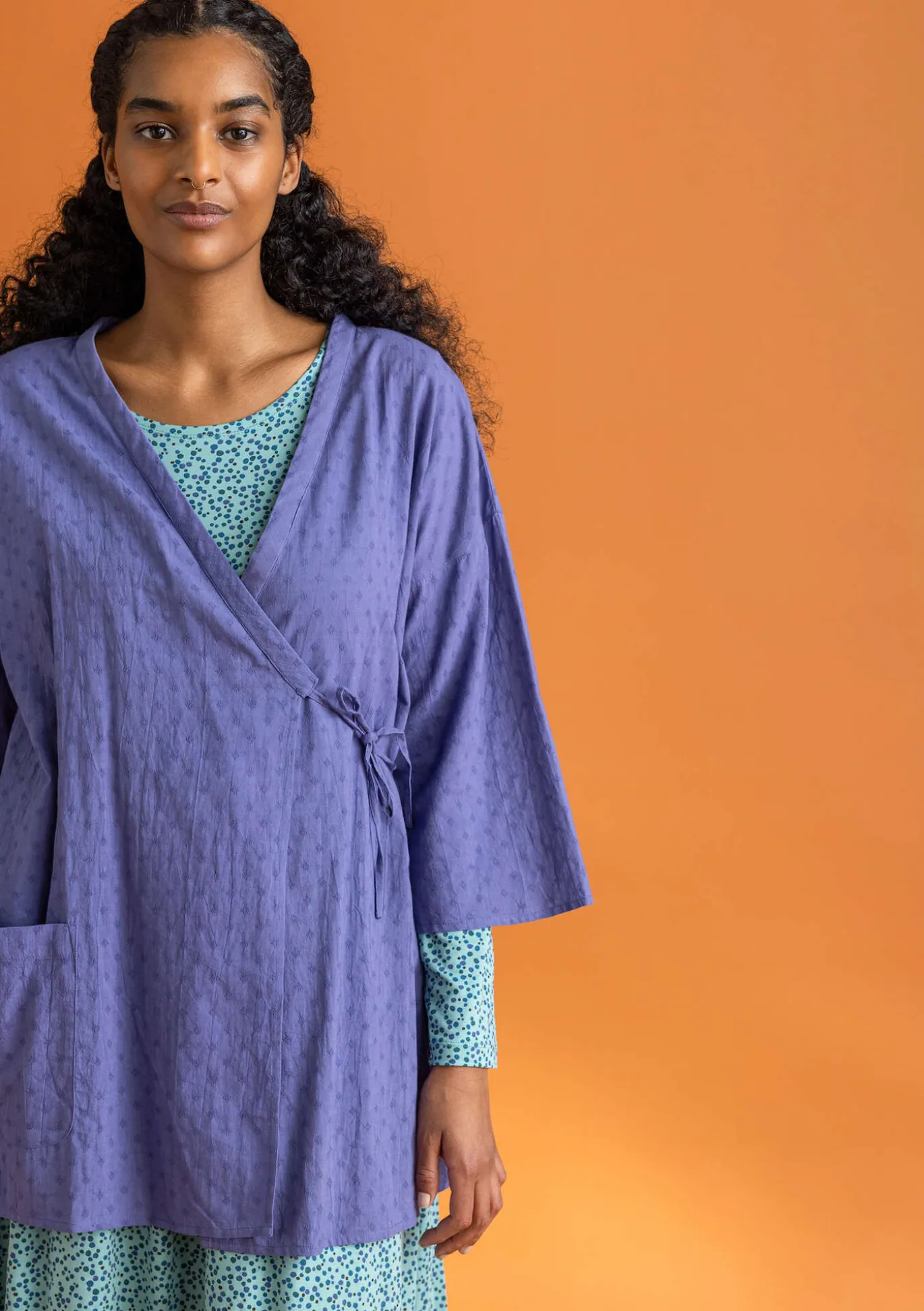 Kimono aus Bio-Baumwolldobby