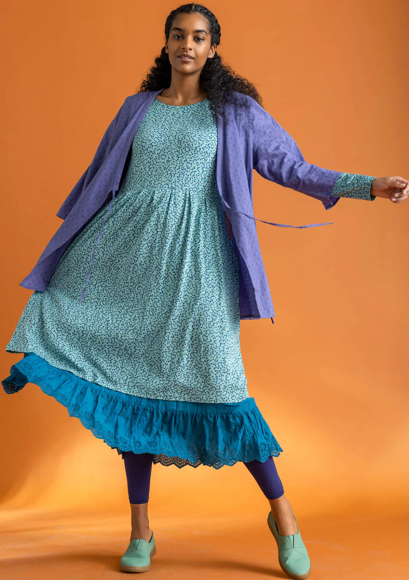 Kimono aus Bio-Baumwolldobby