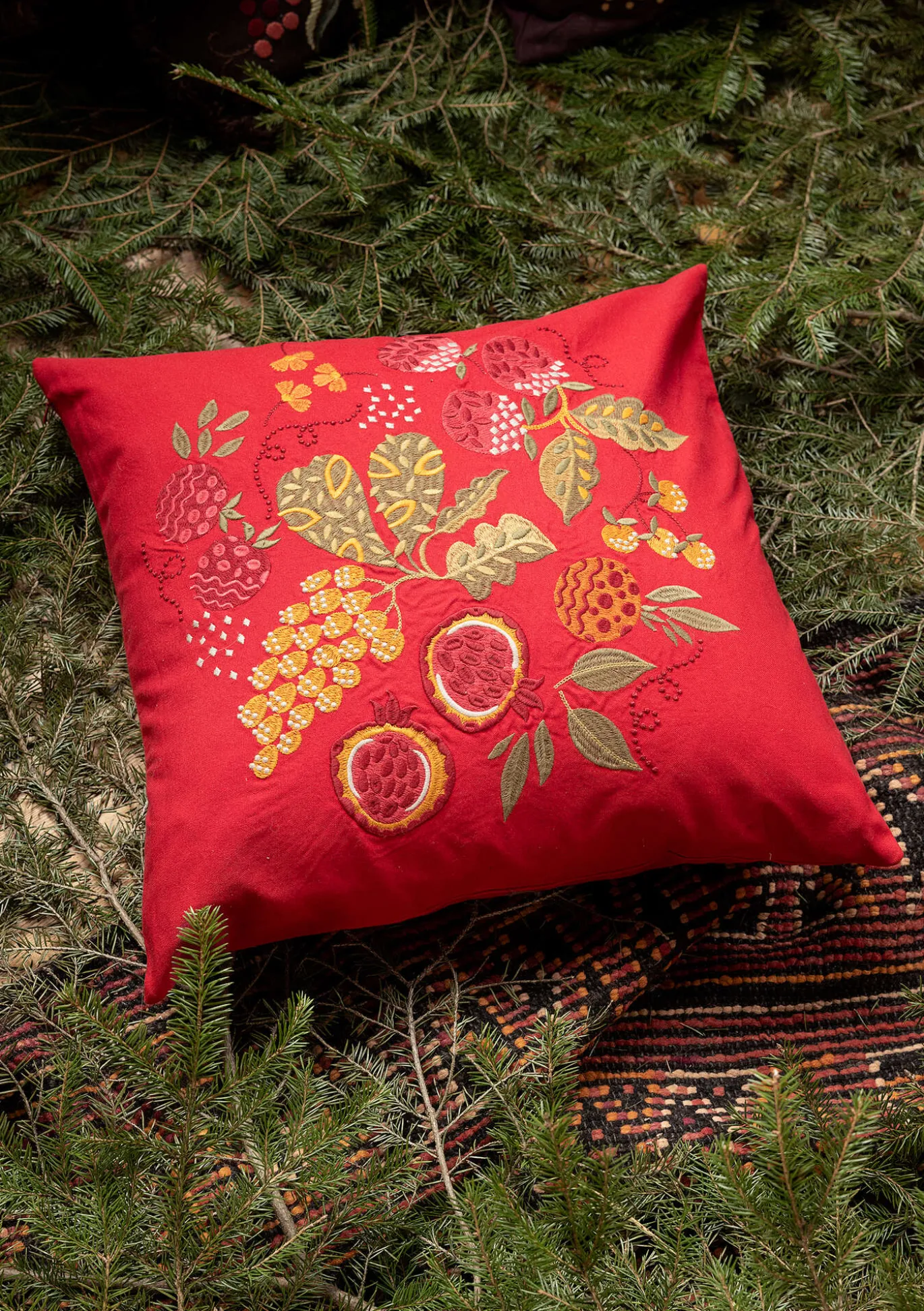 Kissenhülle „Fruits“ aus Bio-Baumwolle