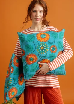 Kissenhülle „Sunflower“ aus Bio-Baumwolle/Leinen