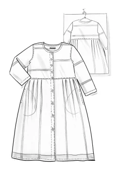 Kleid „Ava” aus Bio-Baumwollgewebe