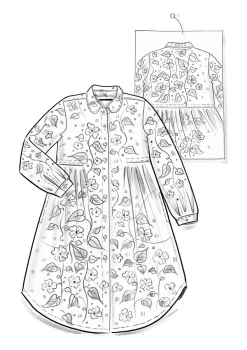 Kleid „Borealis“ aus Bio-Baumwollgewebe