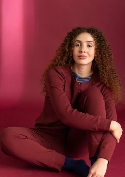 Knopfleistenshirt aus Bio-Baumwollripp