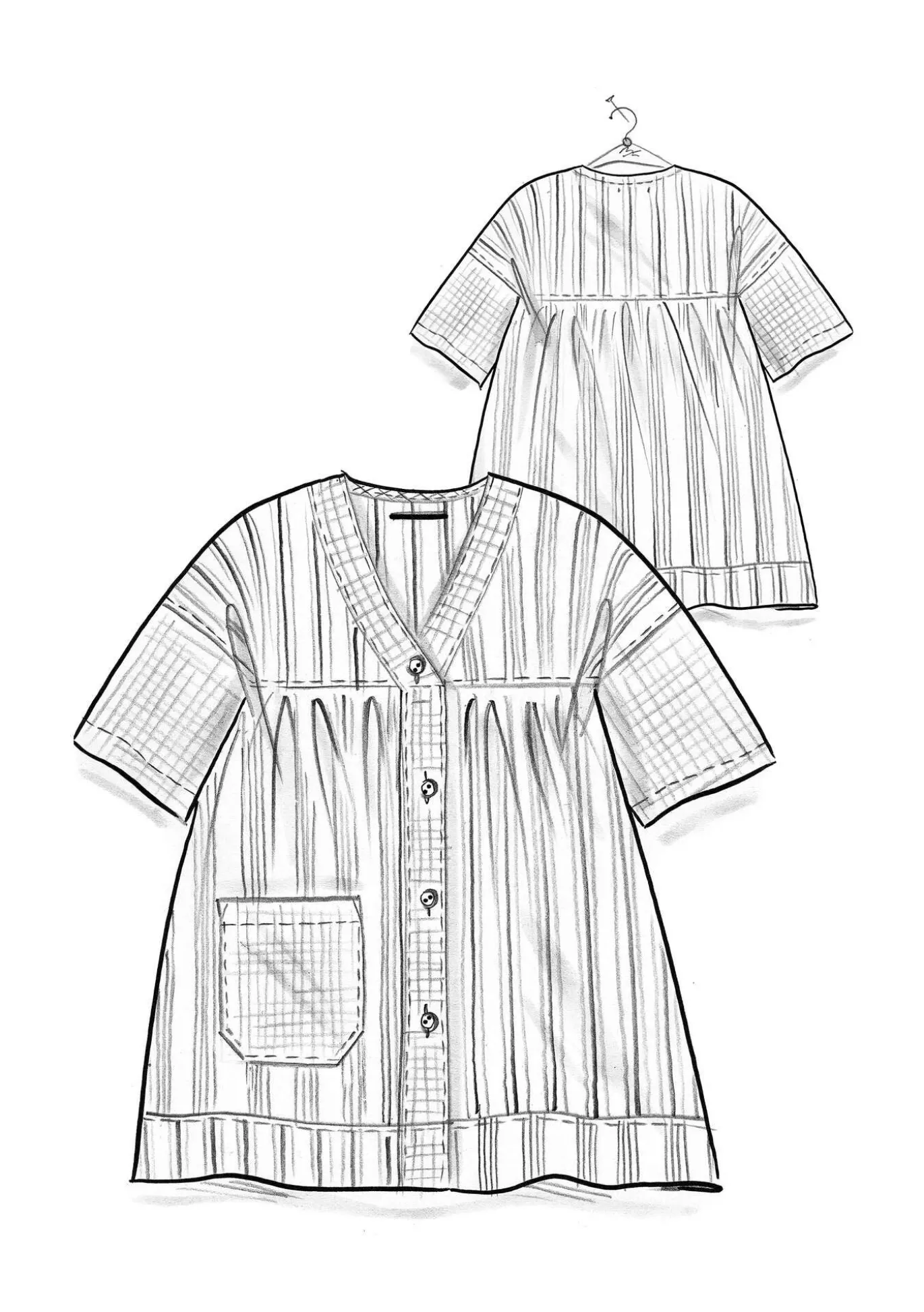 Künstlerbluse „Sofia“ aus Bio-Baumwolle