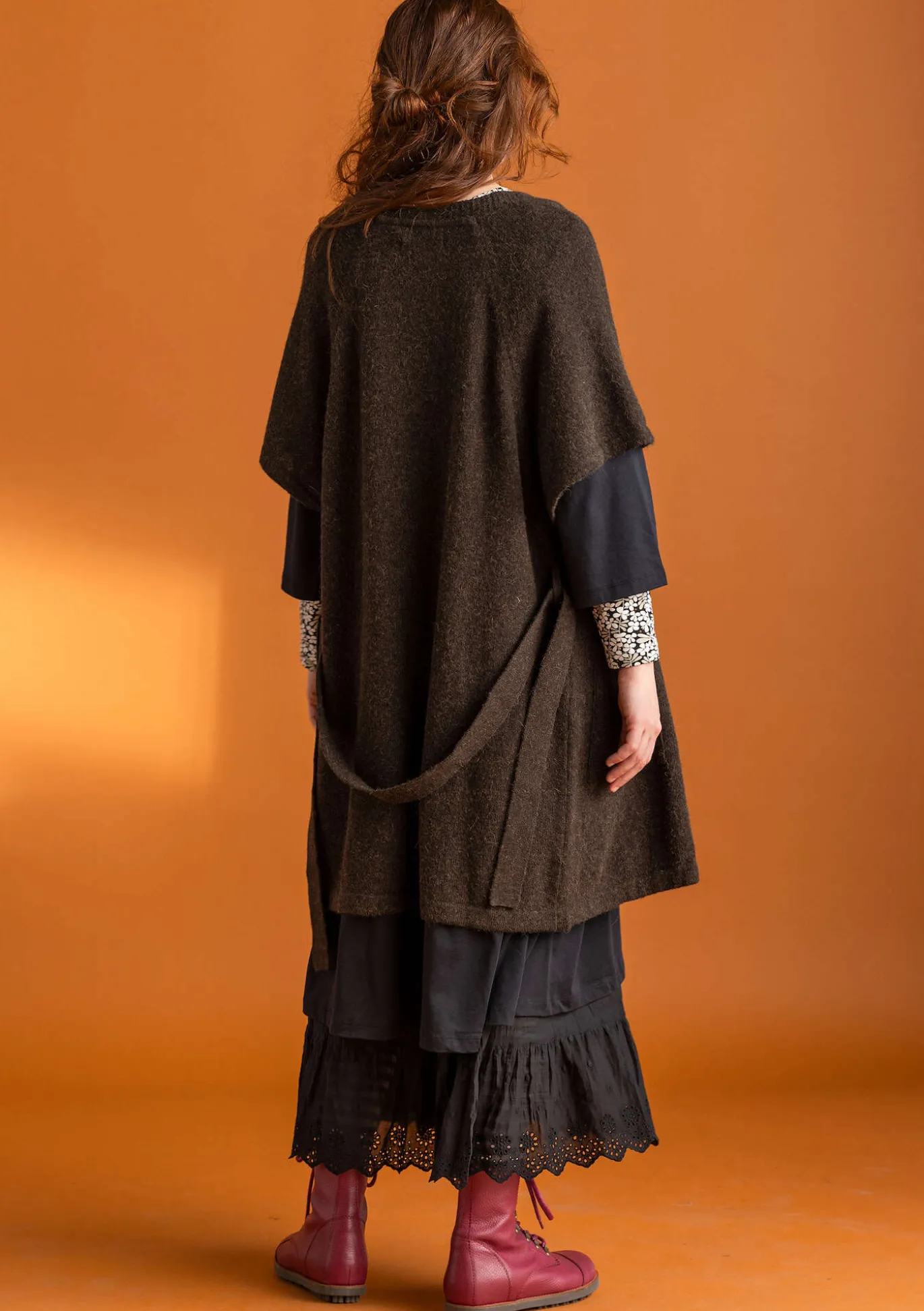 Langstrickjacke aus Alpakagemisch