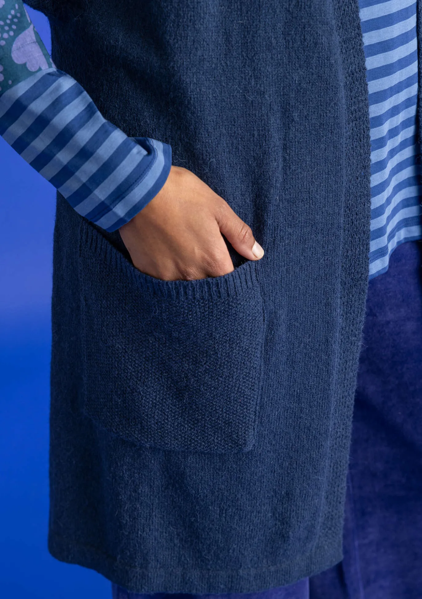 Langstrickjacke aus Alpakagemisch