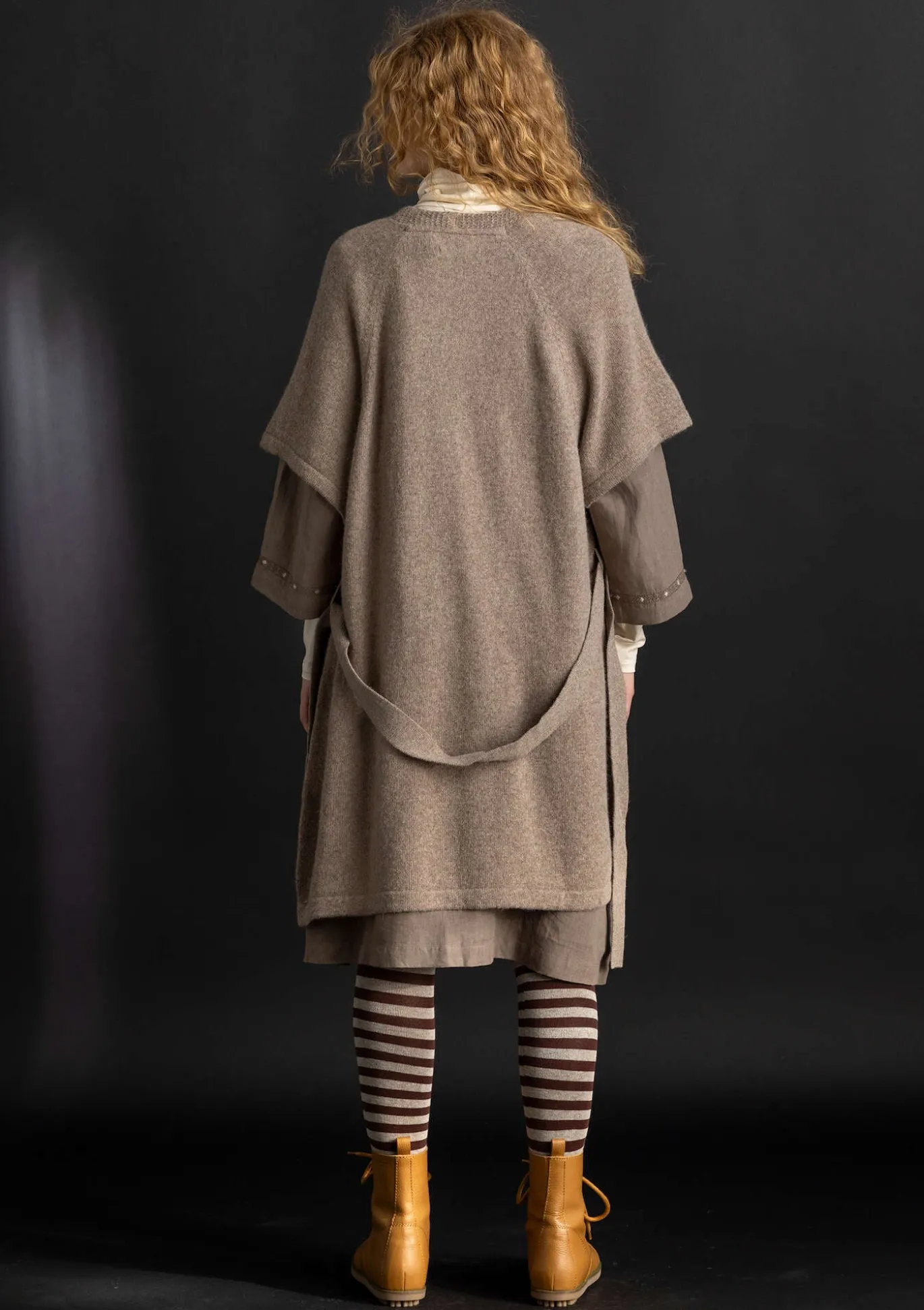 Langstrickjacke aus Alpakagemisch