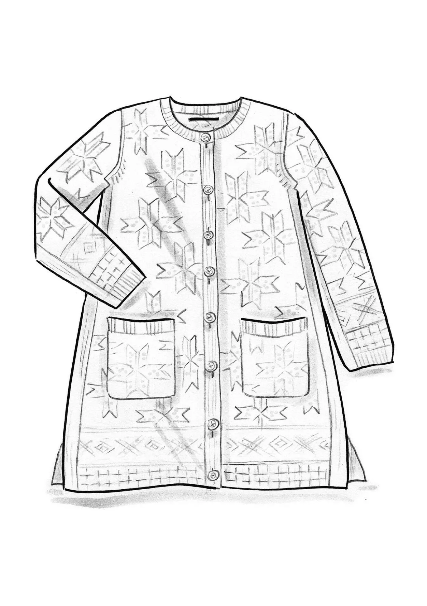 Langstrickjacke „Capella“ aus Lammwolle