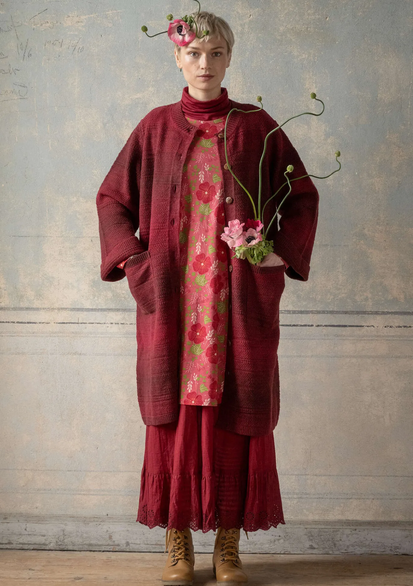 Langstrickjacke „Eckerö“ aus Space-Dye-Wolle