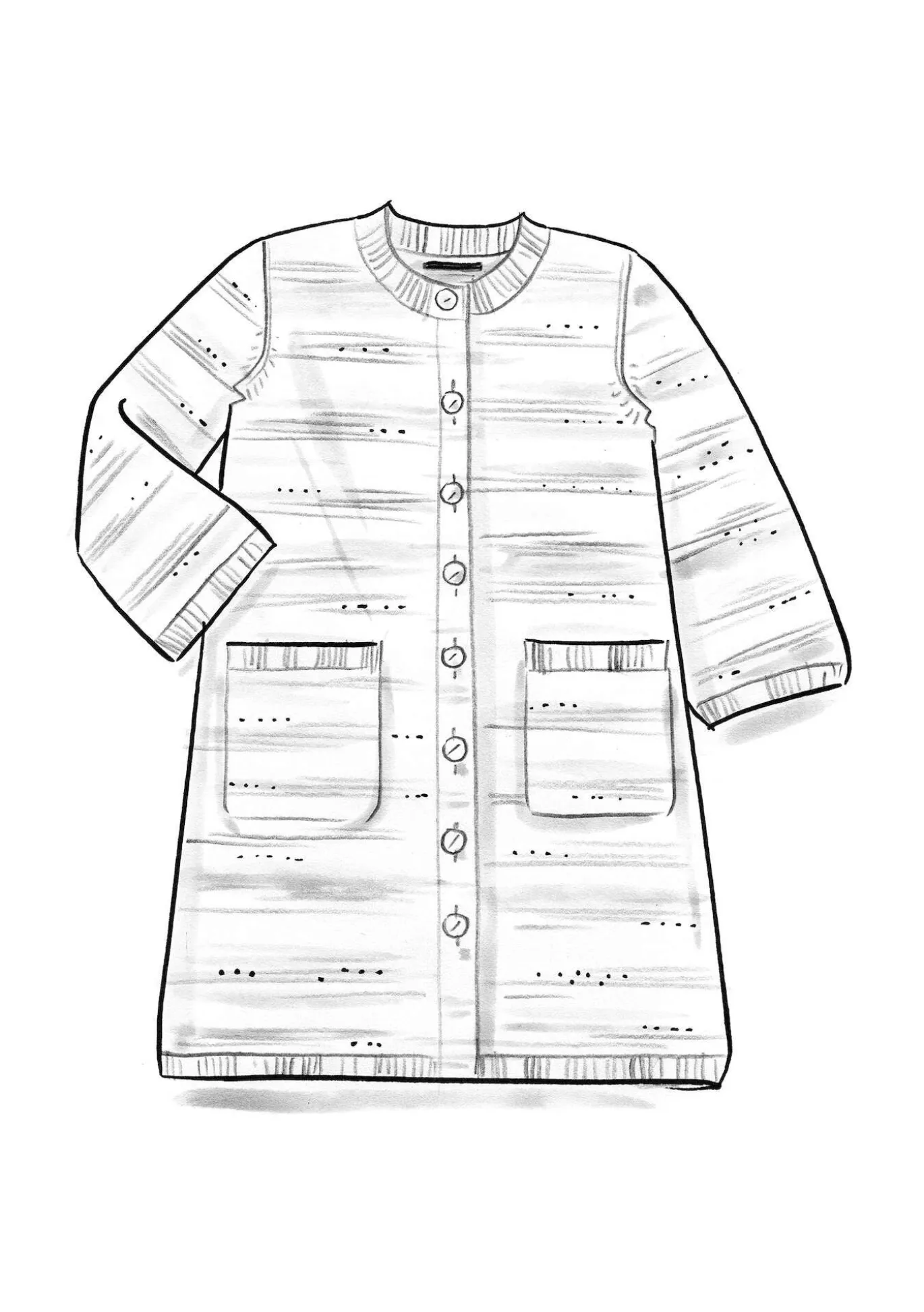 Langstrickjacke „Eckerö“ aus Space-Dye-Wolle