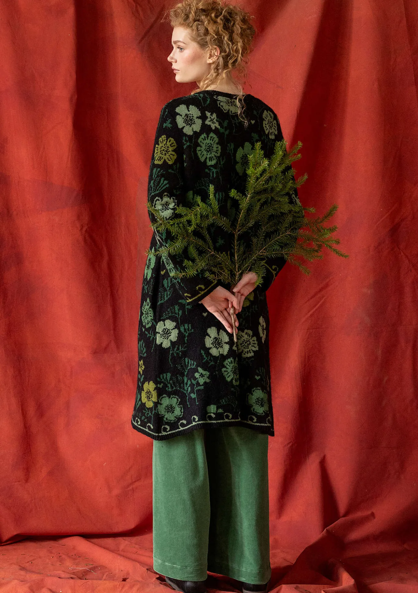 Langstrickjacke „Gnistra“ aus Bio- und Recycling-Baumwolle/Alpakawollgemisch