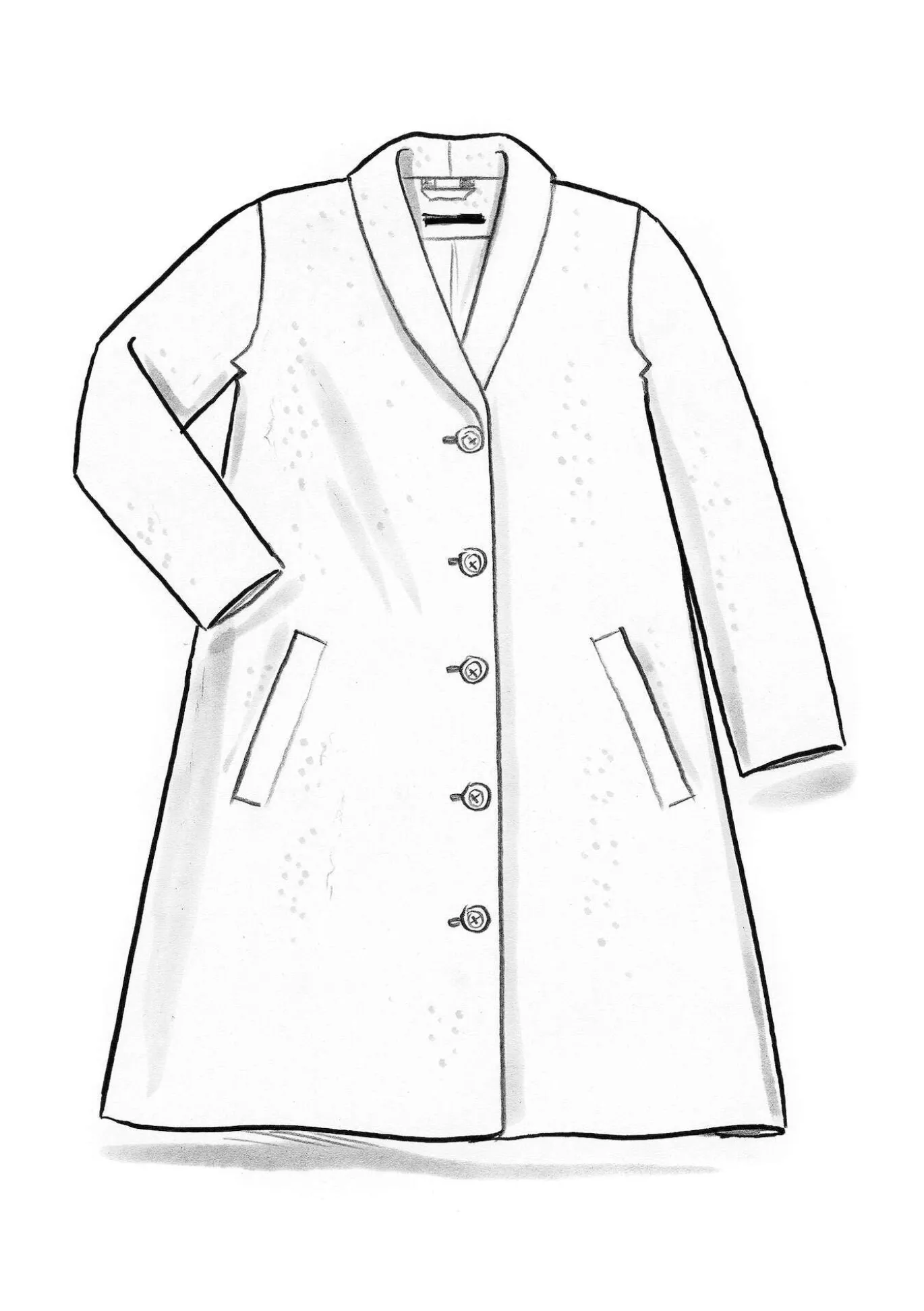 Mantel aus Wollgemisch