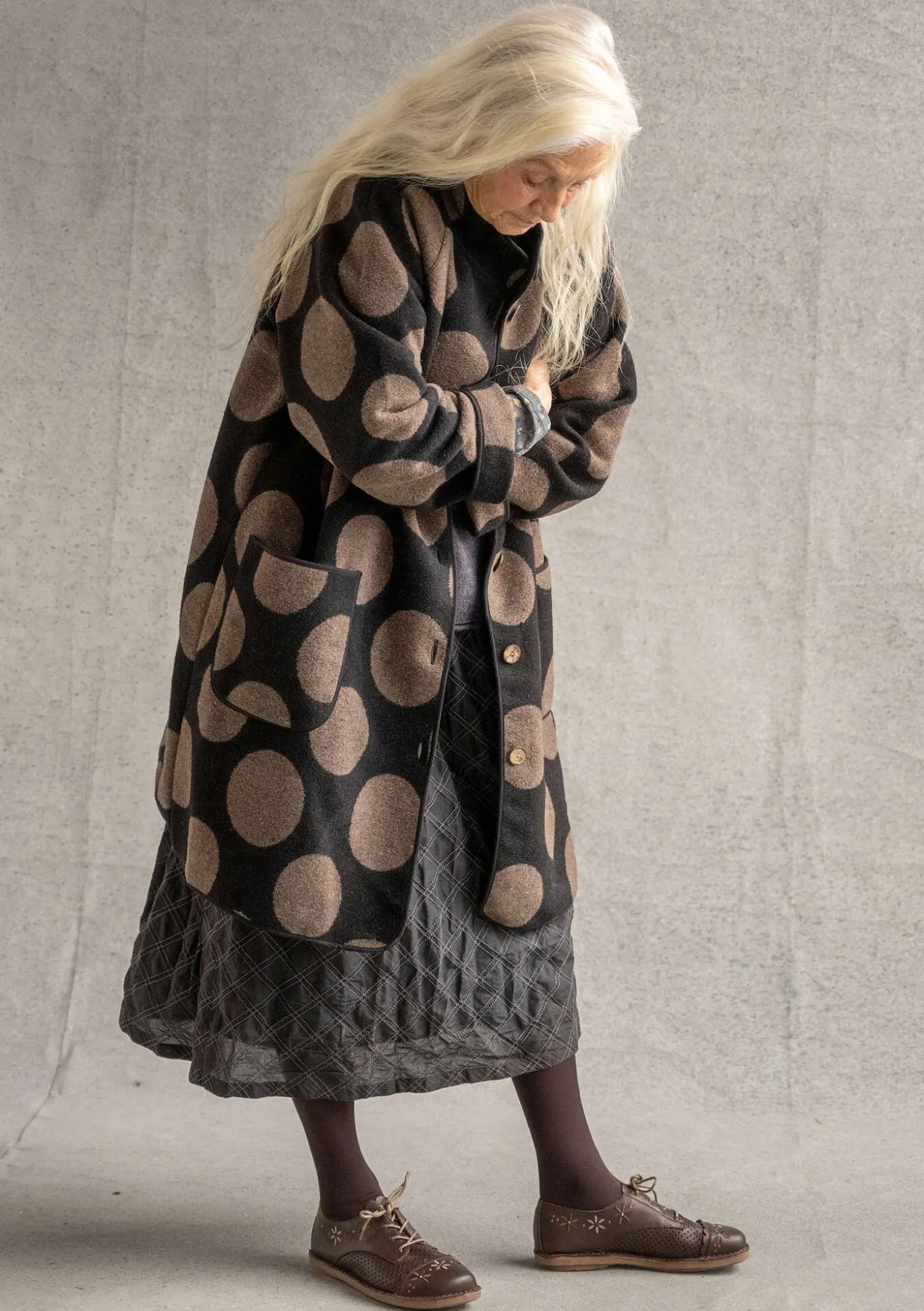 Mantel „Stone“ aus Wollmischgewebe