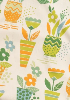 Meterware „Flower pots“ aus Bio-Baumwolle