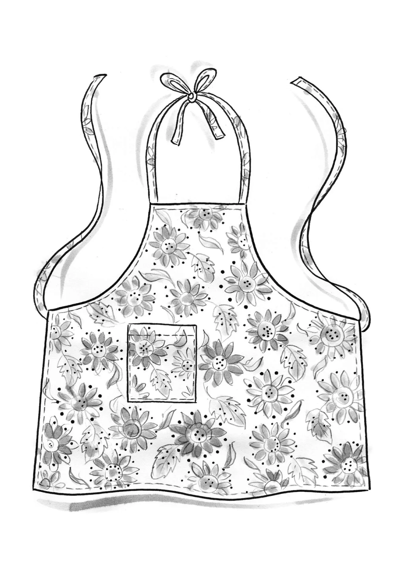 Schürze „Sunflower“ aus Bio-Baumwolle/Leinen