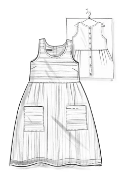Schürzenkleid „Ava“ aus Bio-Baumwollgewebe