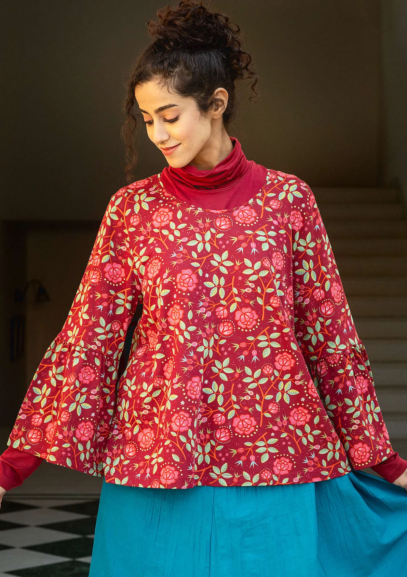 Shirt „Nyponros“ aus Bio-Baumwolle/Modal