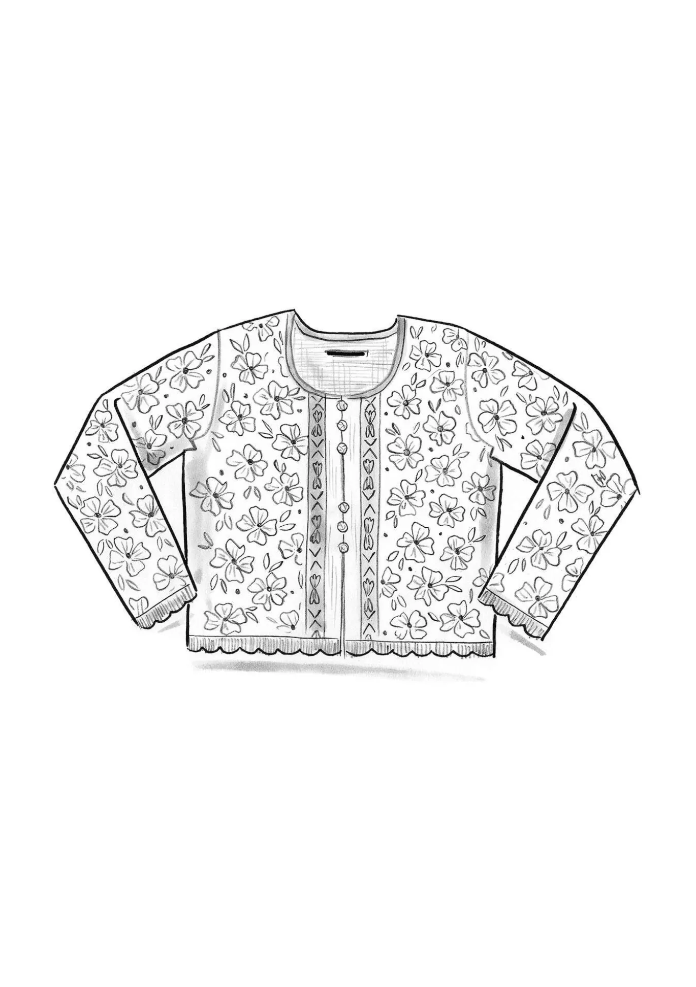 Strickjacke „Anemone“ aus Bio-Wolle
