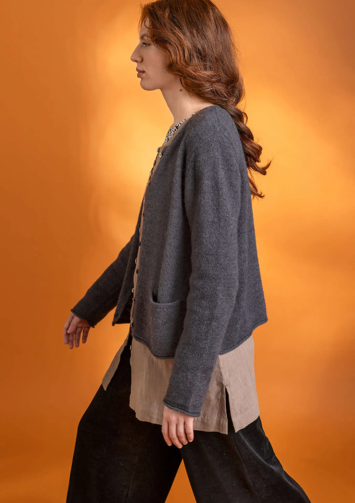 Strickjacke aus Alpakagemisch