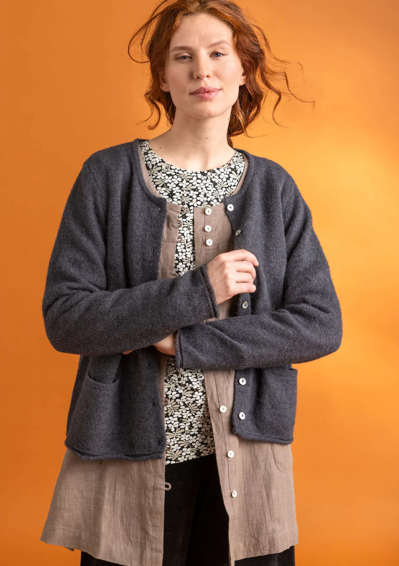 Strickjacke aus Alpakagemisch