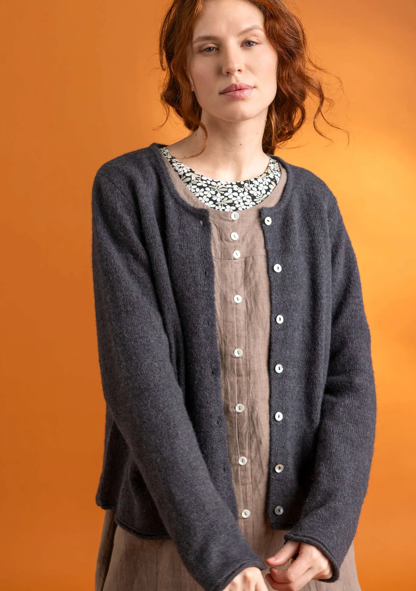 Strickjacke aus Alpakagemisch