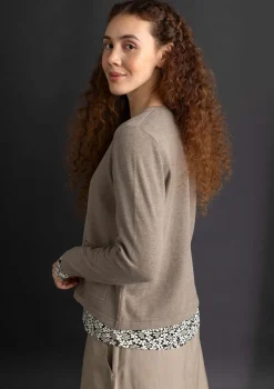 Strickjacke aus Bio-/Recycling-Baumwolle