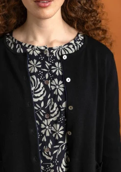 Strickjacke aus Bio-/Recycling-Baumwolle