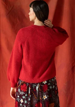 Strickjacke „Vinternatt“ aus Bio- und Recycling-Baumwolle/Alpakawollgemisch