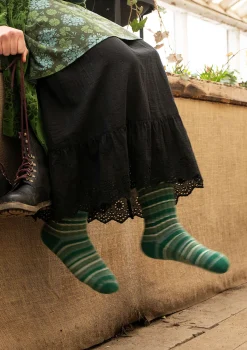 Stricksocken aus Lammwolle/Recycling-Wolle