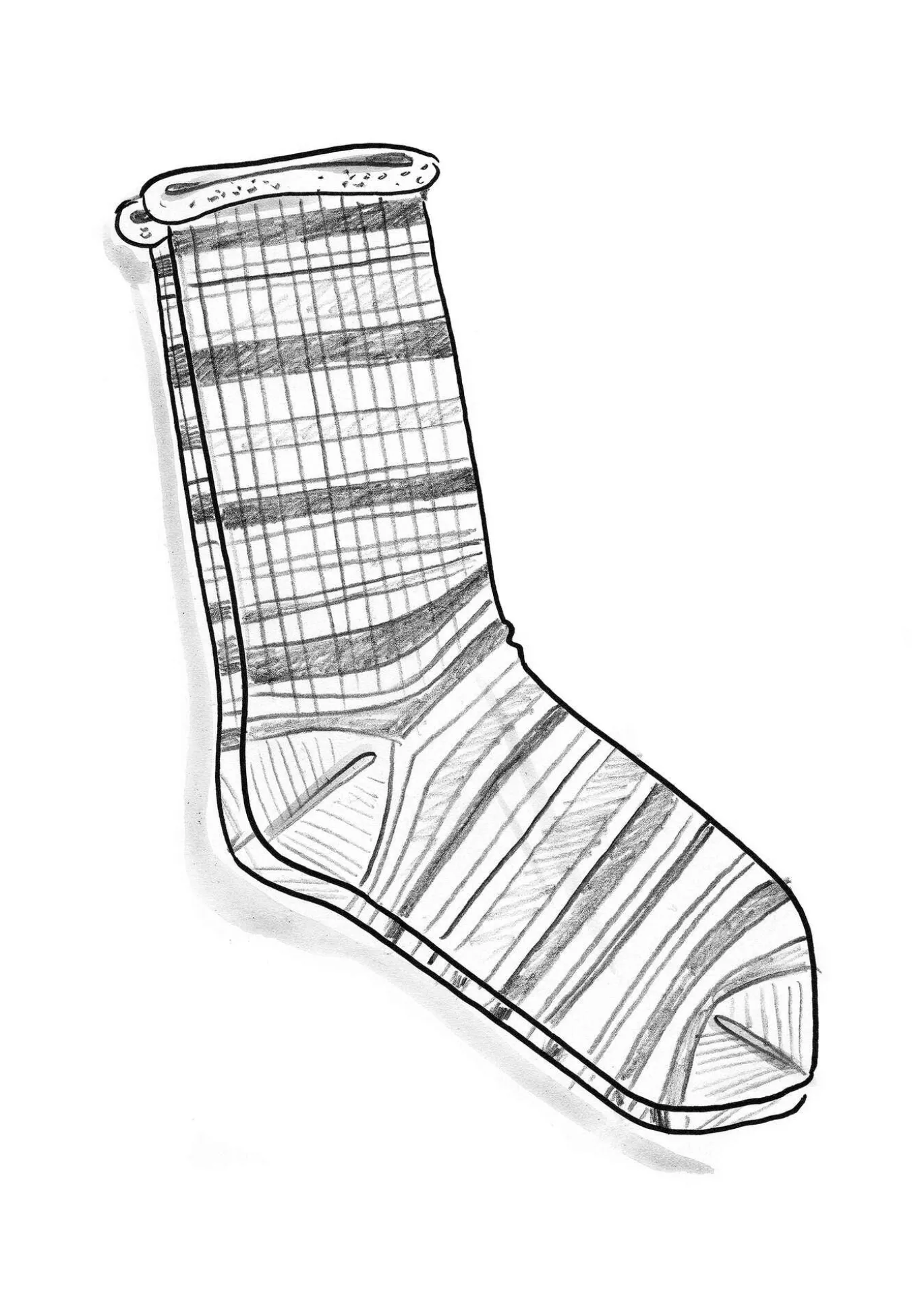 Stricksocken aus Lammwolle/Recycling-Wolle