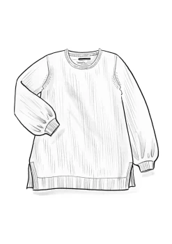 Stricktunika „Vinternatt“ aus Bio- und Recycling-Baumwolle/Alpakawollgemisch