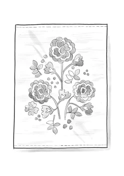 Teppich „Wild rose“ aus Bio-Baumwolle