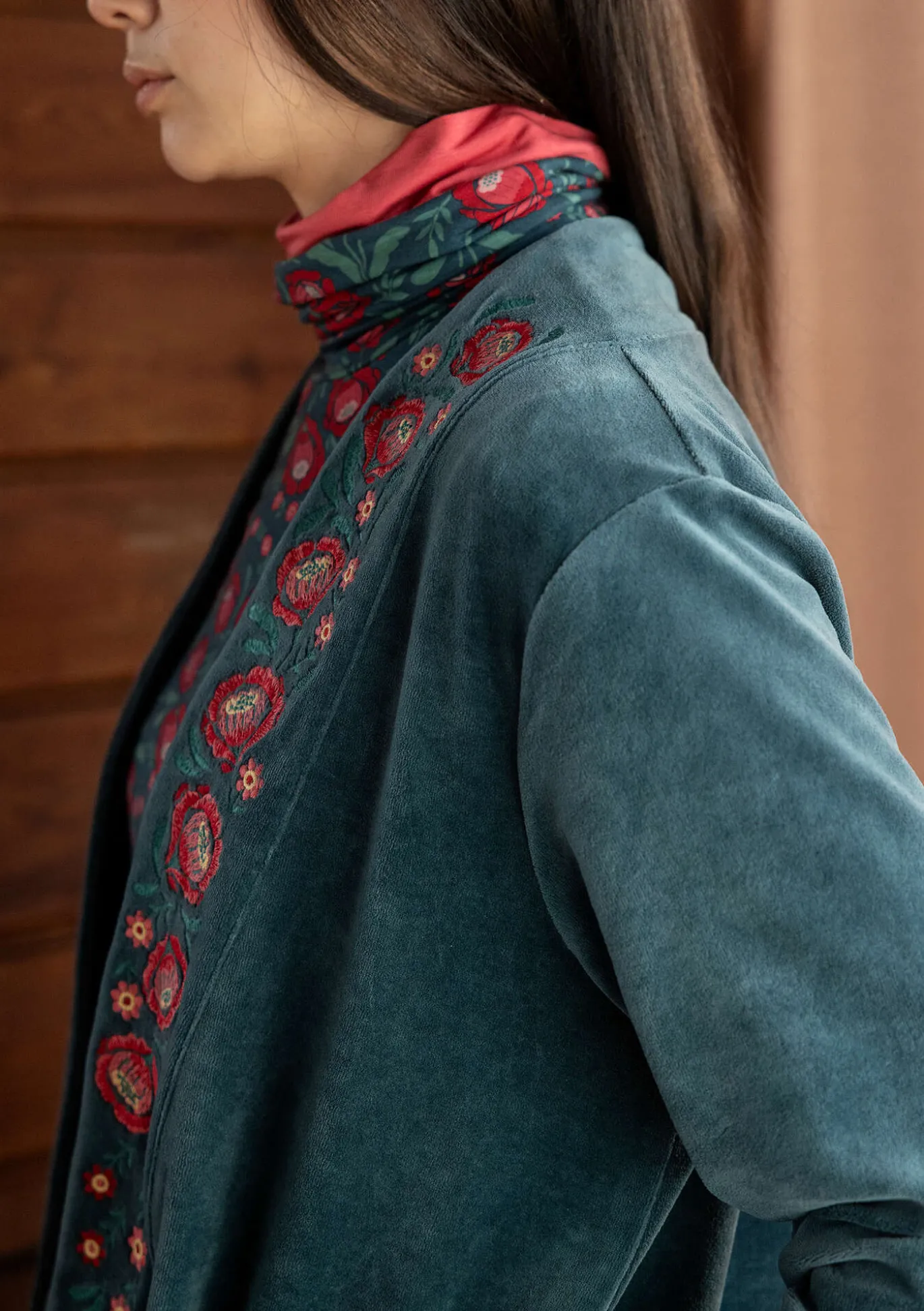 Veloursjacke „Nora“ aus Bio-Baumwolle/Recycling-Polyester