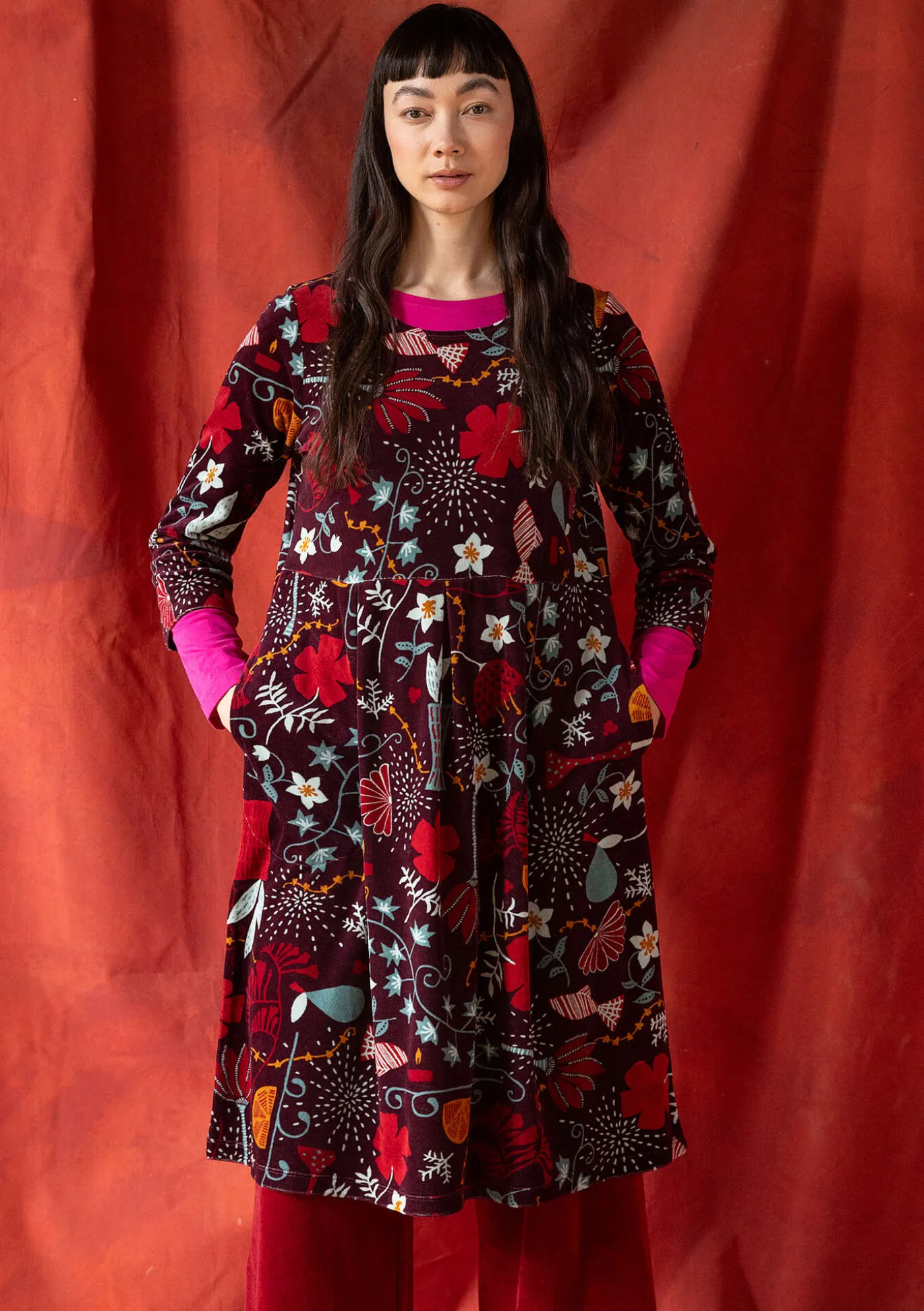 Velourskleid „Fyrverkeri“ aus Bio-Baumwolle/Recycling-Polyester